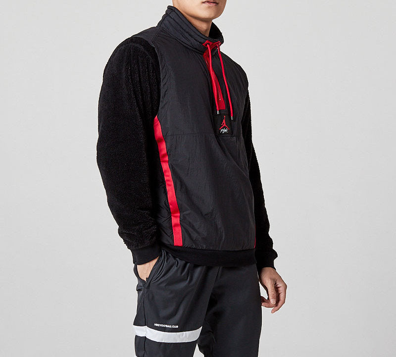 Air Jordan Sports Pullover Fleece Lined Jacket Black AH6256-010