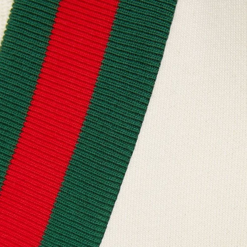 Gucci Cotton Jersey Cardigan With Web 'Off White' 752190-XJFV6-9150
