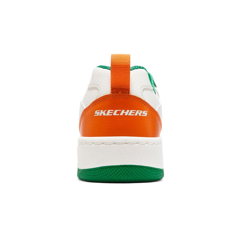 (WMNS) Skechers Sport Court 92 'White Green Orange' 800000-NTMT