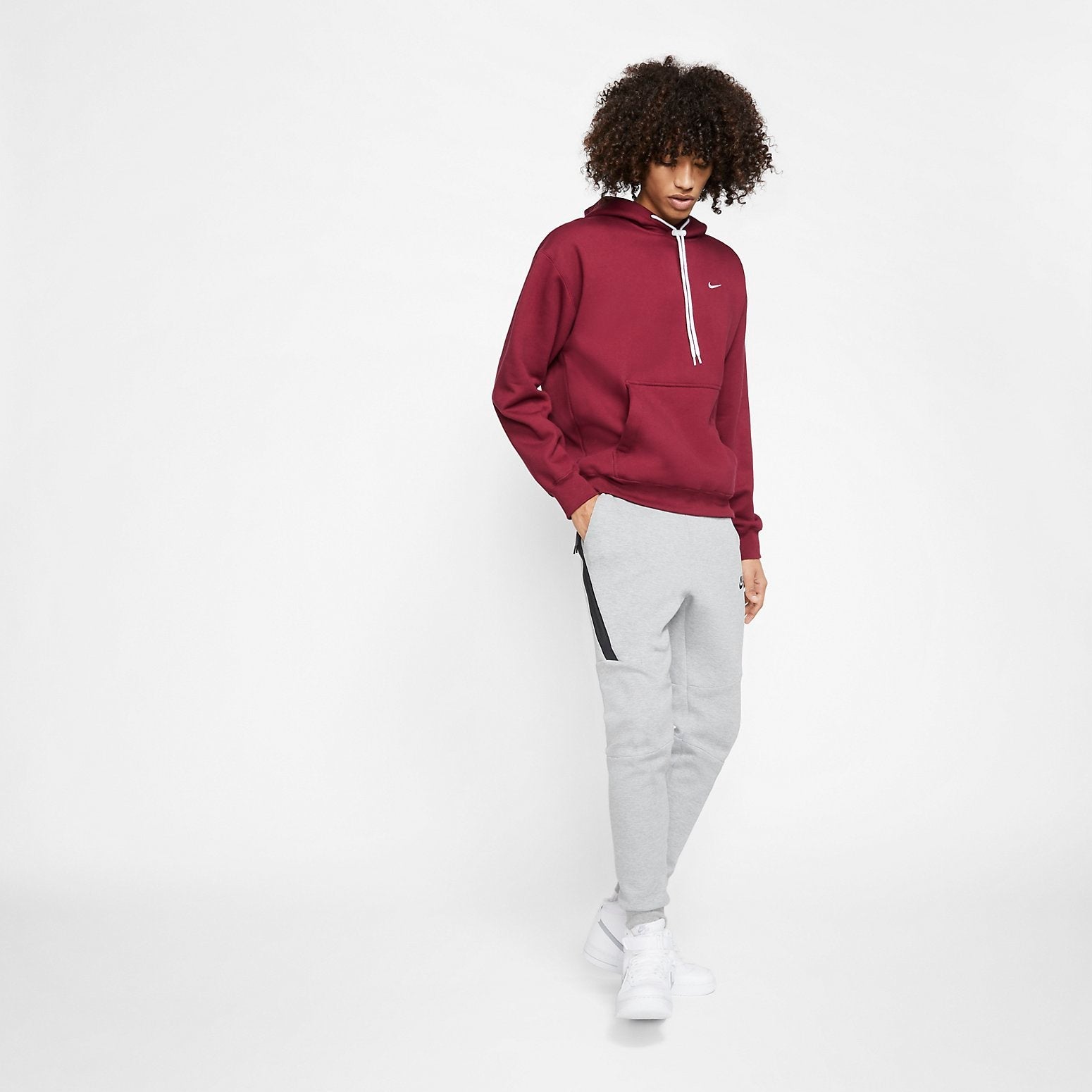 Nike Lab Solo Swoosh Hoodie 'Burgundy' CD6393-677