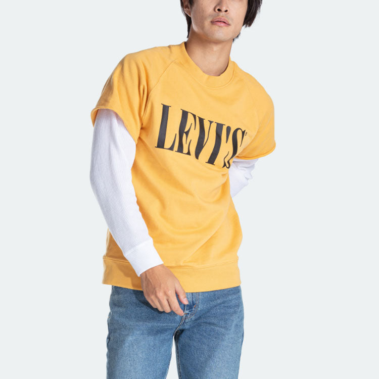 Men's Levis Round Neck Long Sleeves Yellow 85540-0000