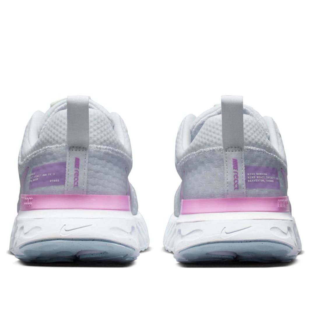 (WMNS) Nike React Infinity Run Flyknit 3 'Grey Rush Fuchsia' DZ3016-100