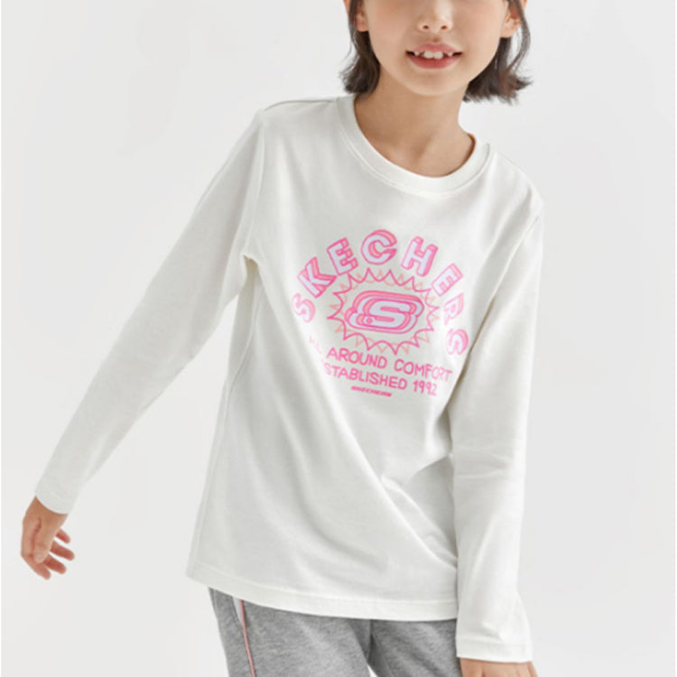 (GS) Skechers Logo Graphic Crew Sweater 'Multi-Color' L422K089