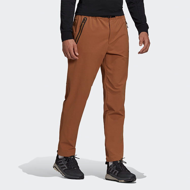 adidas Xplr Lt Ss Pant Solid Color Outdoor Casual Sports Knit Long Pants Orange GE9935