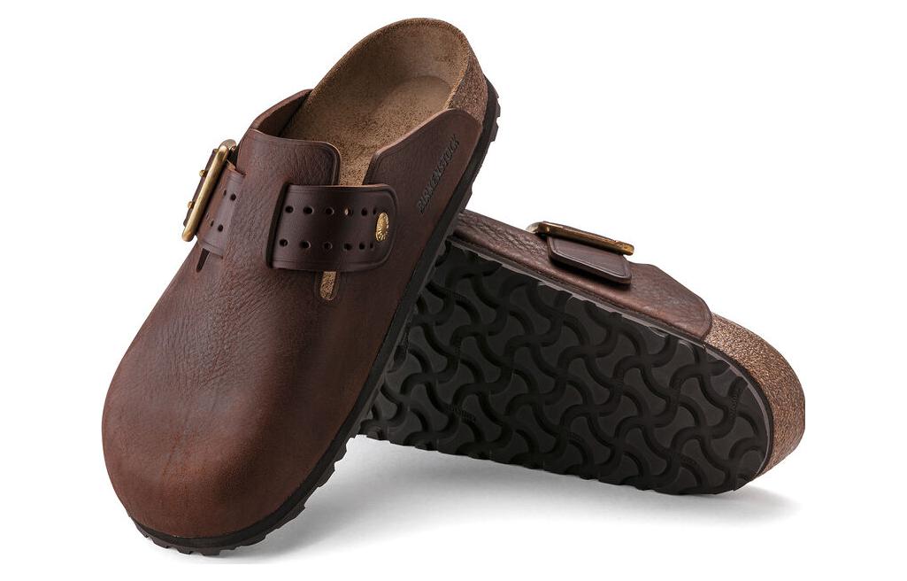 Birkenstock Boston Bold Natural Leather 'Roast' 1022589