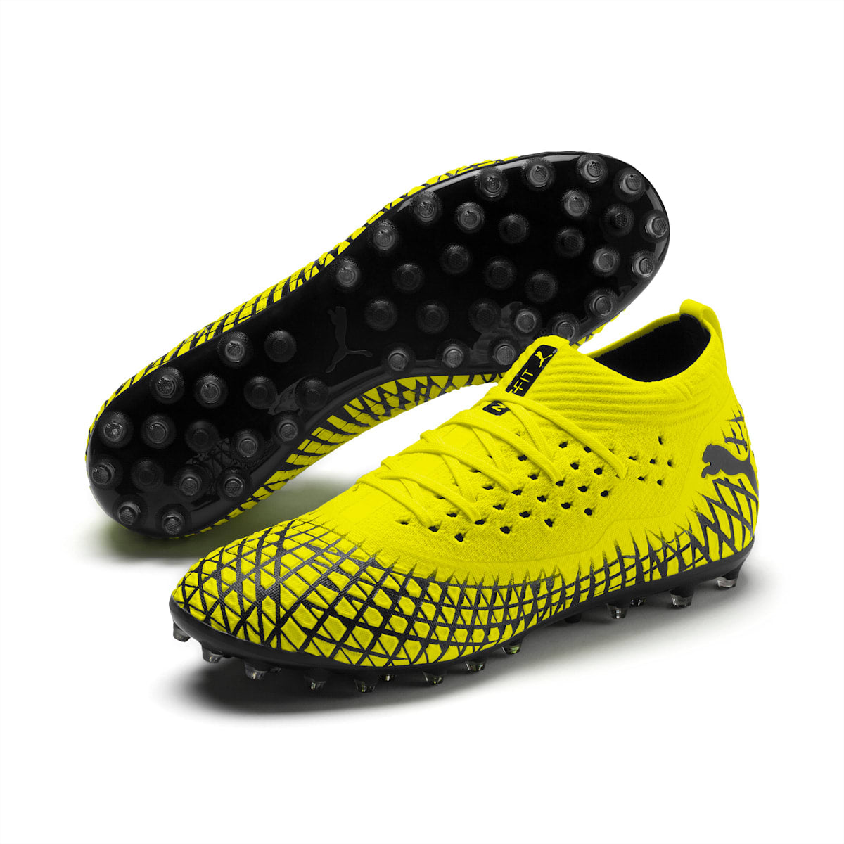 PUMA Future 4.2 Netfit MG 'Neon Yellow Black' 105681-02
