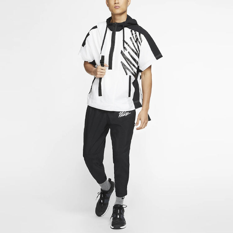 Nike Alphabet Logo Waist Printing Woven Training Cropped Pants Black CJ4630-010