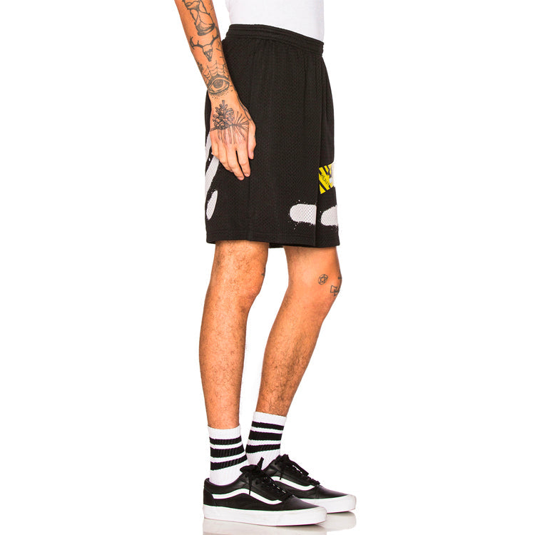Off-White Alphabet Printing Casual Shorts Black OMCB006S170170391001