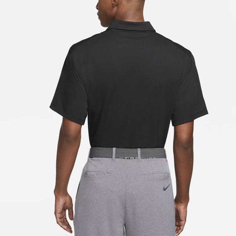 Nike Casual Solid Color Breathable Short Sleeve Polo Shirt Black CU9792-010