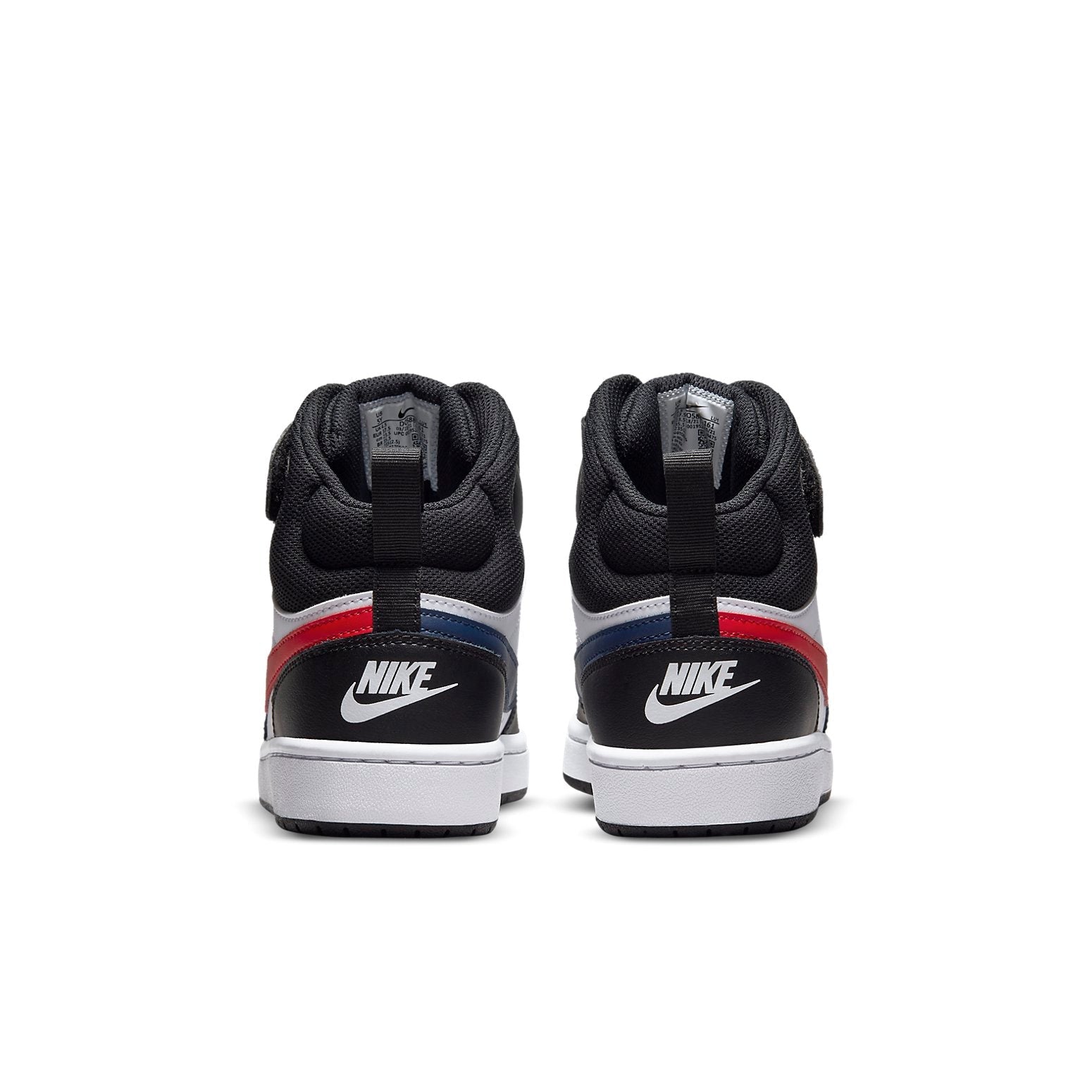 (GS) Nike Court Borough Mid 2 'White Black University Red' DO5889-161