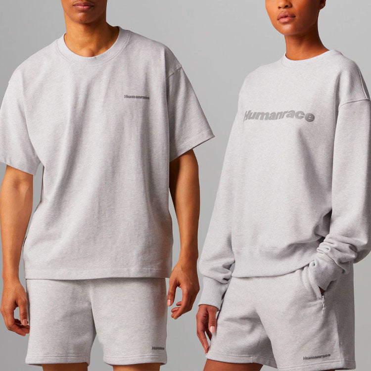adidas x Pharrell Humanrace Small Logo Shorts 'Light Grey' HJ7062