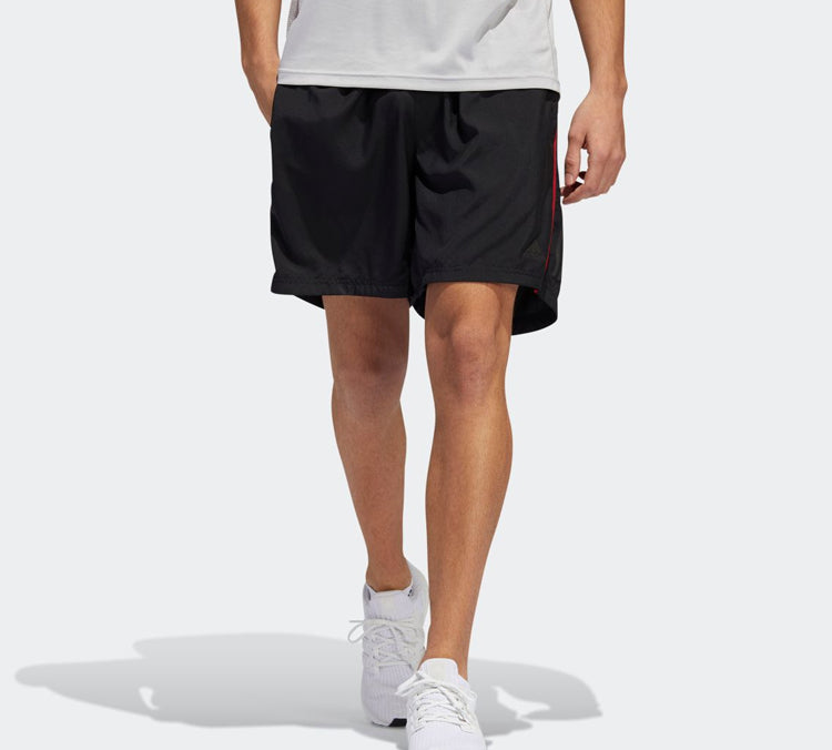 adidas Side Red Stripe Training Sports Shorts Black DZ2134
