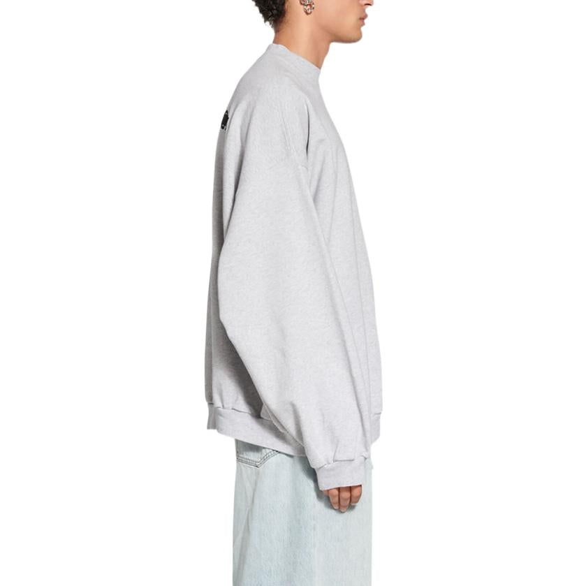 Balenciaga Strike 1917 Crewneck Sweater Oversized 'Light Grey' 699212TMVH21023