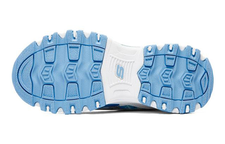 (GS) Skechers D'lites Boots 'White Blue' 302532L-WBL