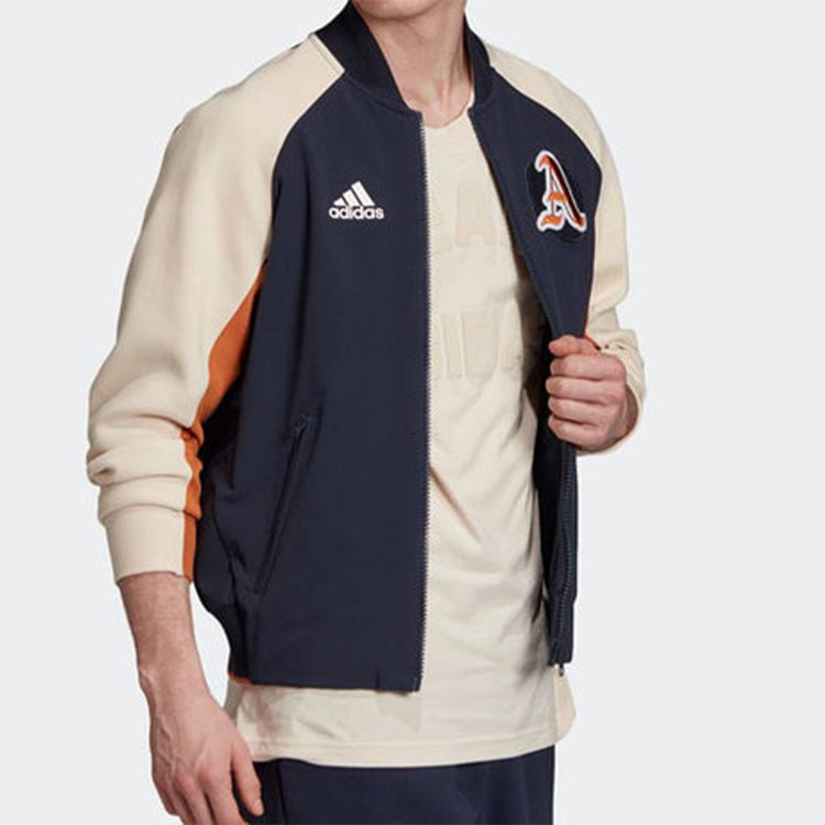adidas Athleisure Casual Sports Woven baseball uniform Jacket Navy Blue DX8408