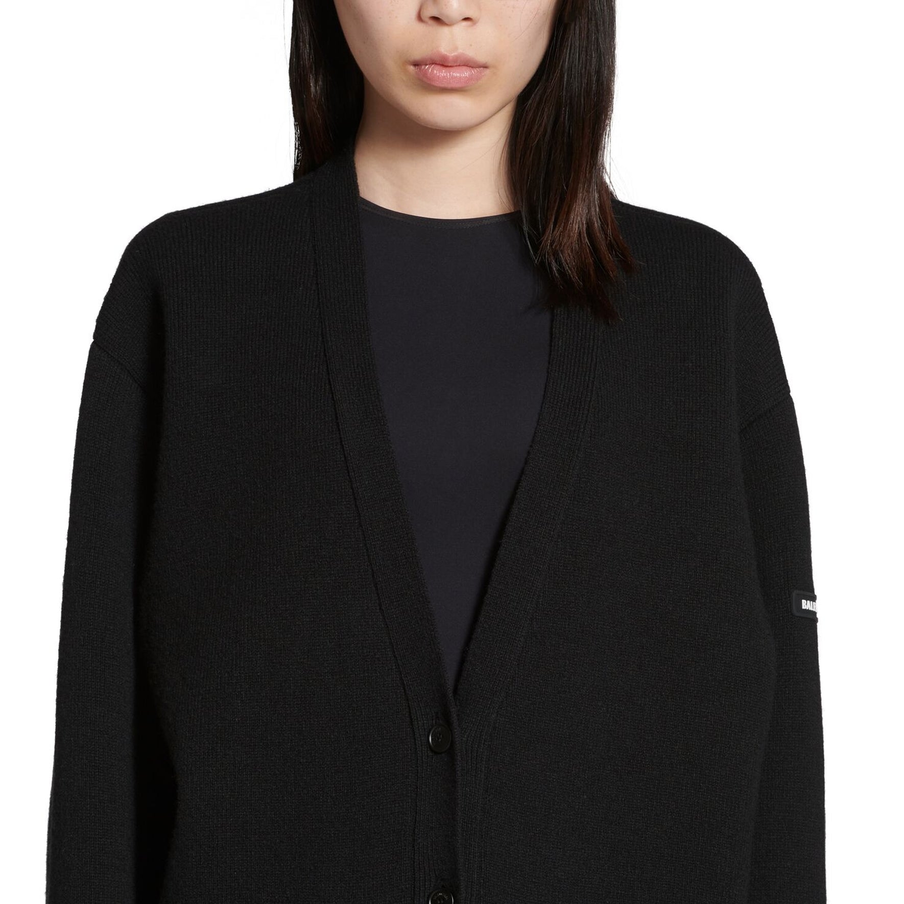 (WMNS) Balenciaga FW23 Cardigan 'Black Double Faced Wool Knit' 771671T16751000