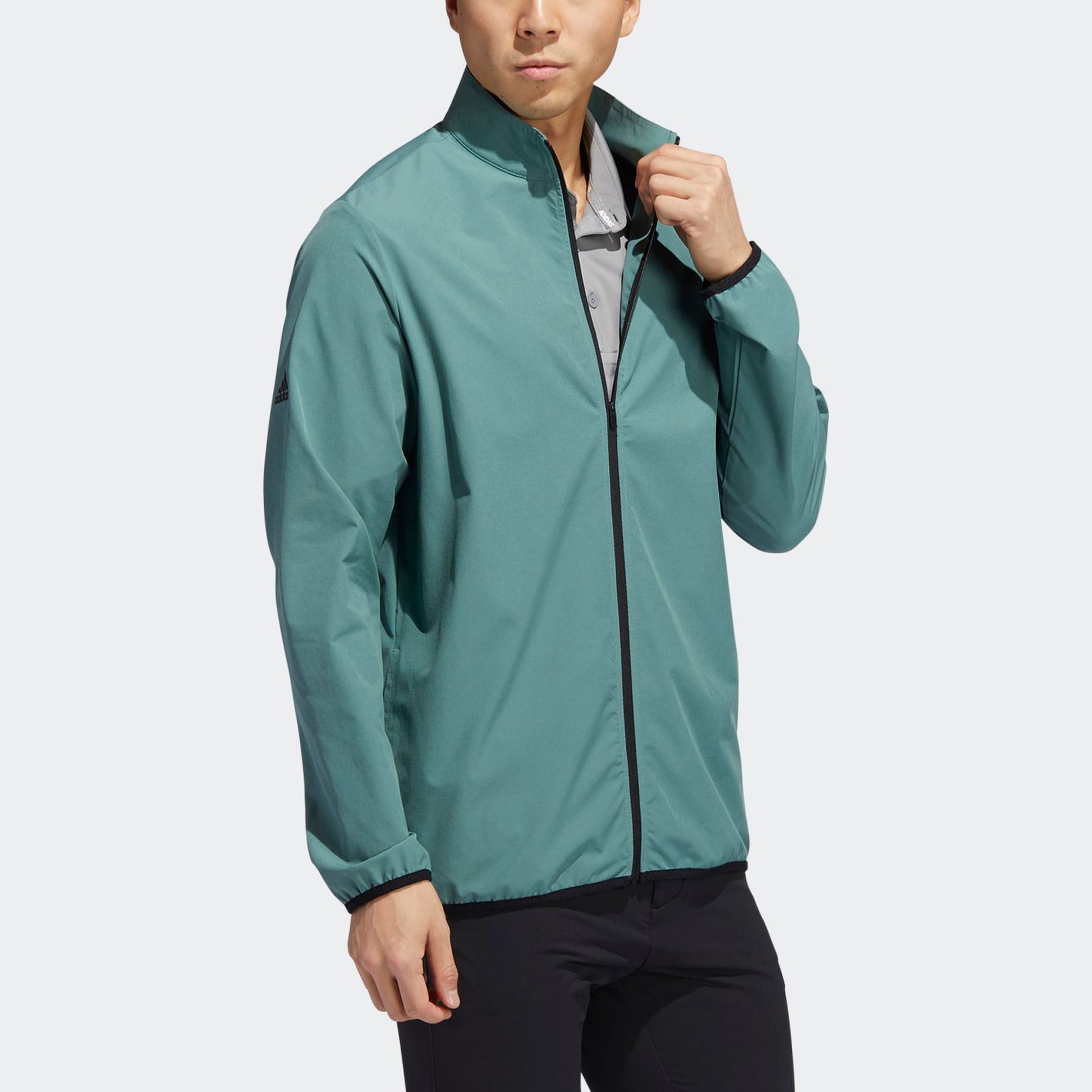 adidas Golf Sports Windproof Stand Collar Jacket Green FR4244