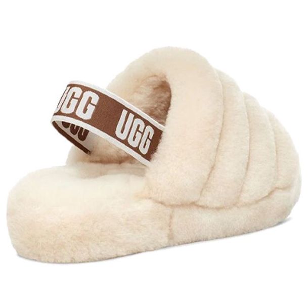 (WMNS) UGG Fluff Yeah Slide 'Natural' 1095119-NAT