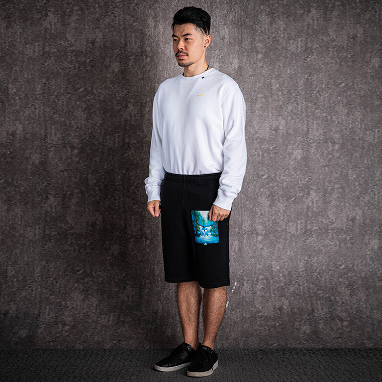 Off-White Painting Printing Casual Shorts Ordinary Version Black OMCI006E19E300151088