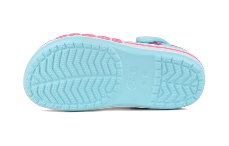 (PS) Crocs 4 Printing Outdoor Flat Heel Beach Sports Blue Sandals 206178-4O9