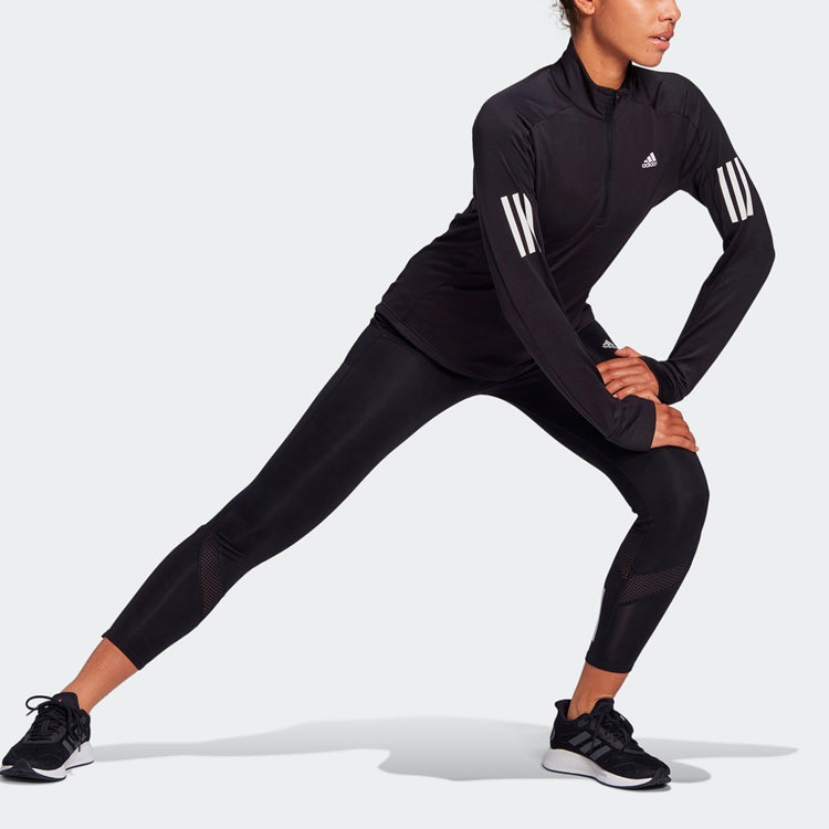 (WMNS) adidas Logo Stripe Printing Running Stand Collar Jacket Black GC6642