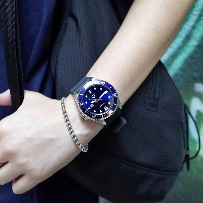 Men's CASIO STANDARD 200 Meter waterproof Sports Mens Blue Analog MDV-106B-2A