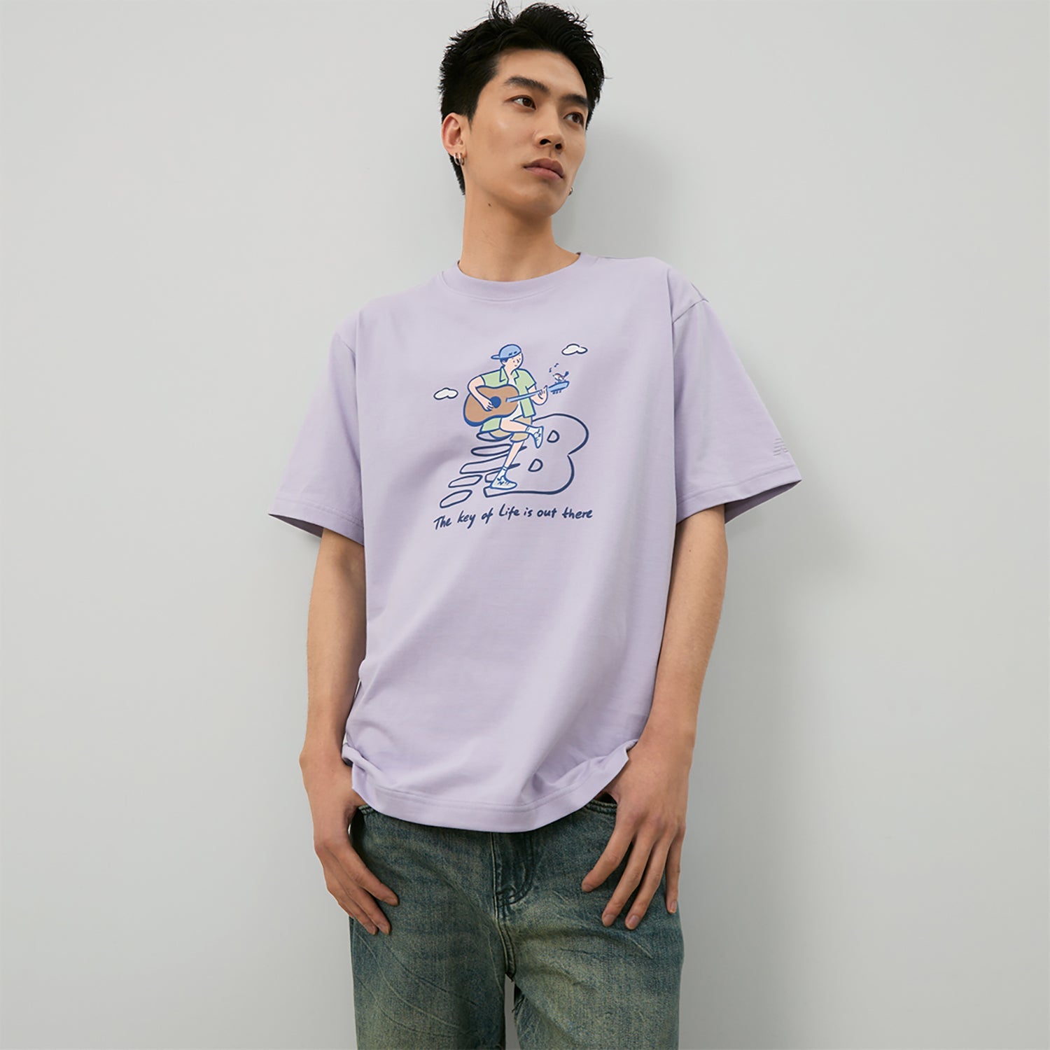 New Balance x PK Guitar Graphic T-Shirt Asia Sizing 'Light Purple' NEE26021-DV