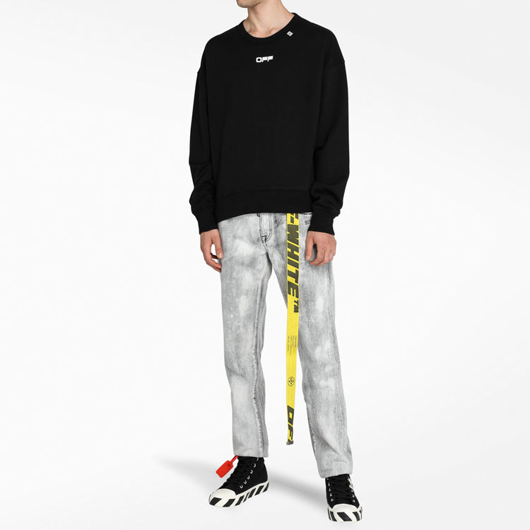 Off-White Alphabet Printing Pullover Black OMBA035R20E300041001