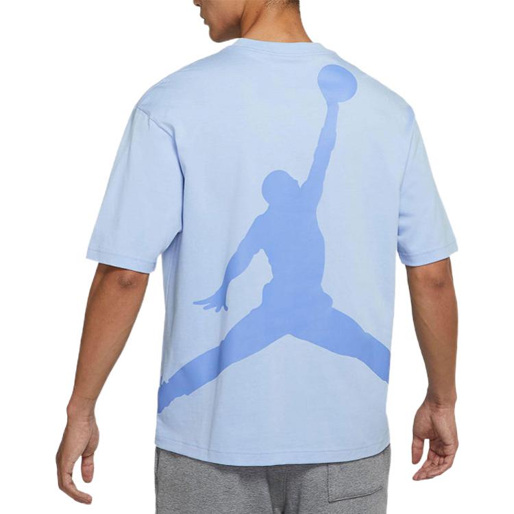 Men's Air Jordan Casual Sports Breathable Short Sleeve Blue T-Shirt DR9621-468