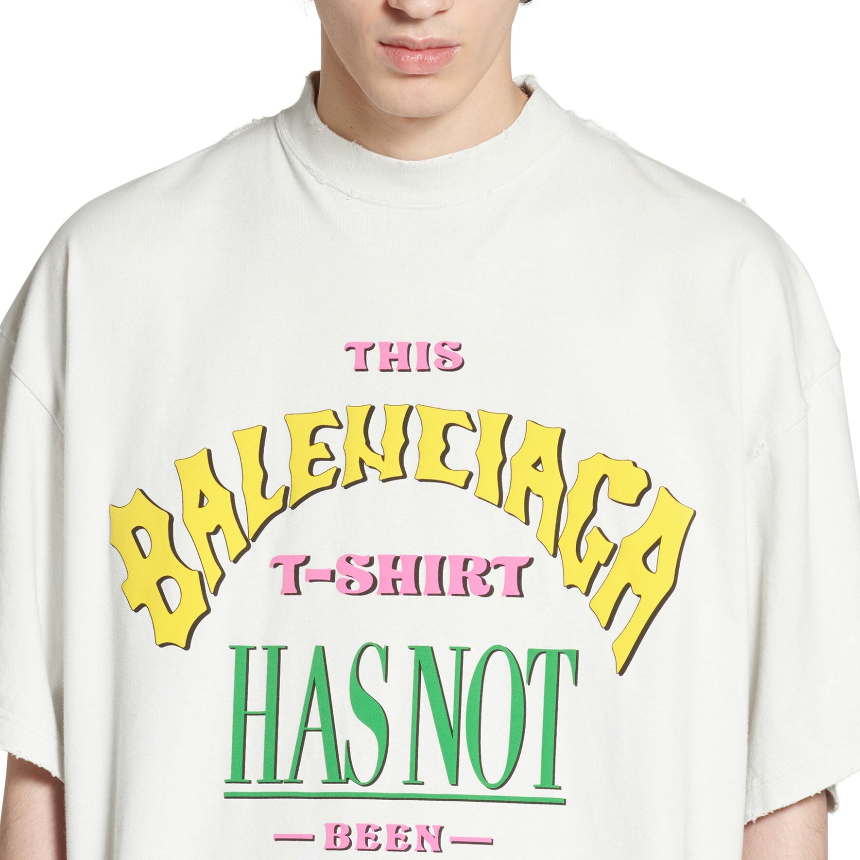 Balenciaga Not Been Done Oversized T-shirt 'Off White' 787349TQVW49012