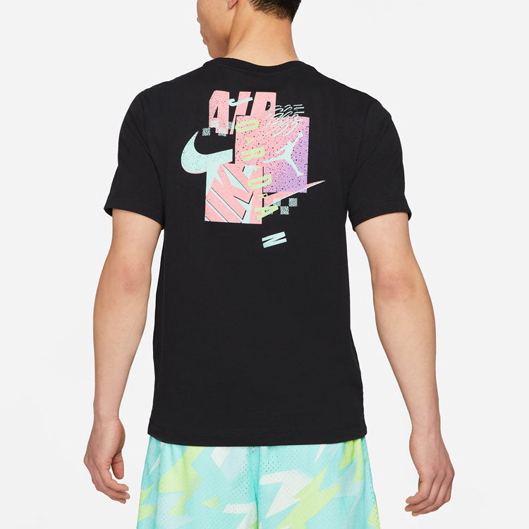 Air Jordan Futura Funny Logo Printing Sports Breathable Short Sleeve Black CZ8391-010