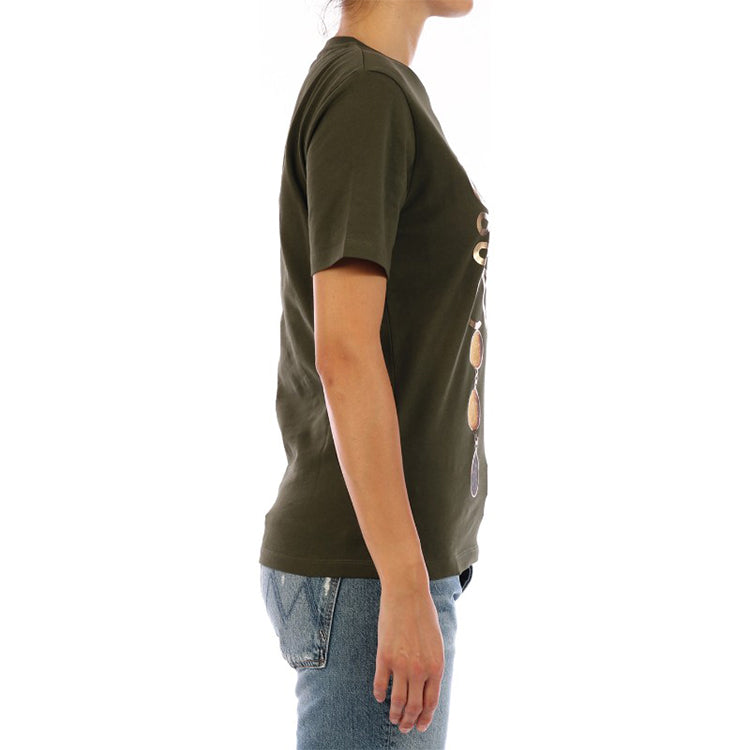 LOEWE Printing Loose Pure Cotton Short Sleeve Olive Green S359333XBP-4160