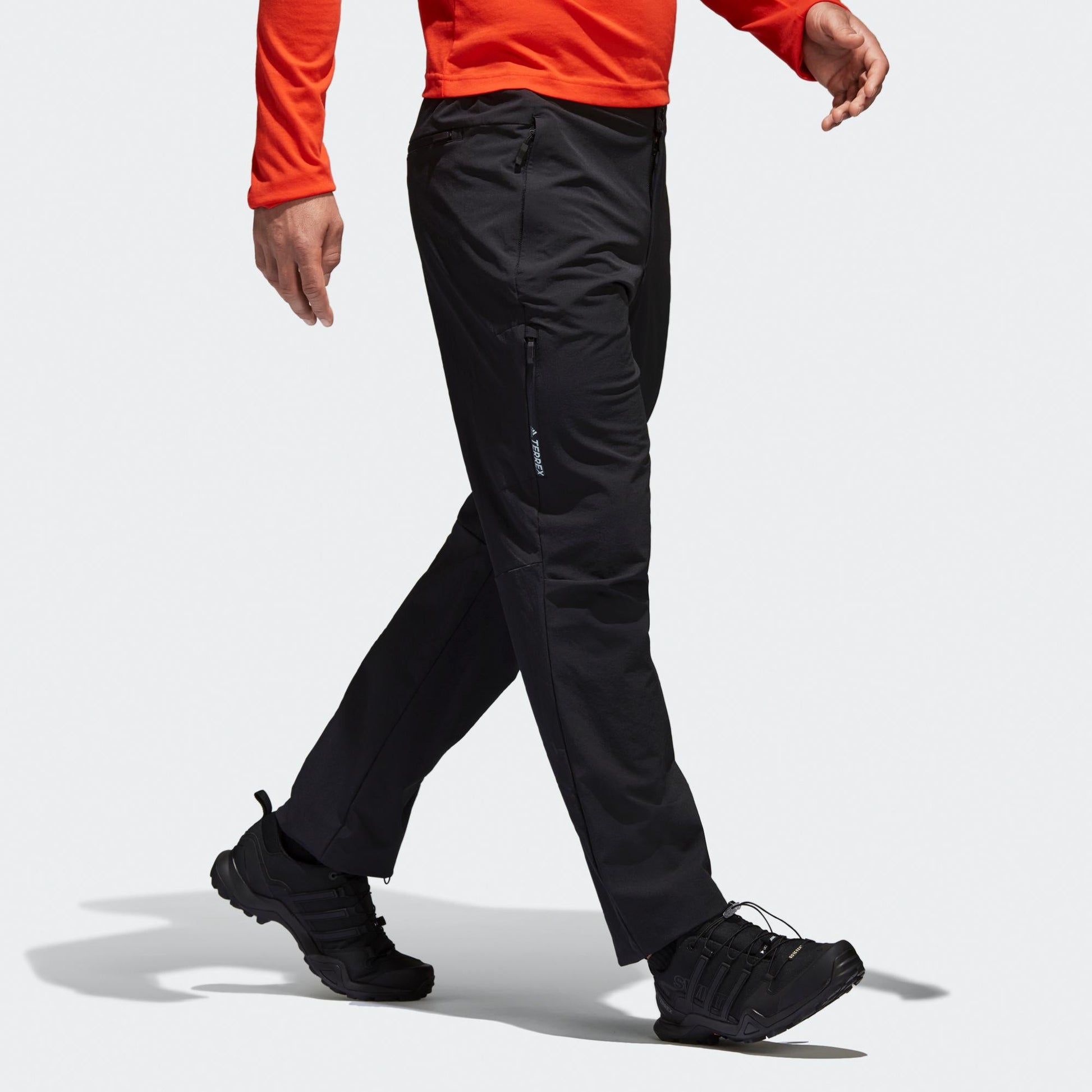 adidas Terrex Allseason Pants Outdoor mountaineering Solid Color Woven Sports Pants Black BS2459