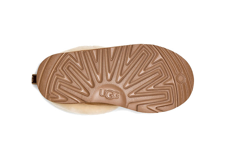 (PS) UGG Fluff Mini Quilted Fleece Lined Brown 1103612T-CHE