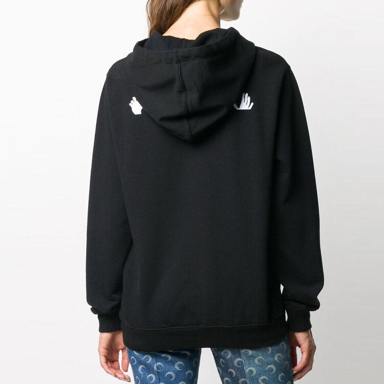 (WMNS) Off-White Alphabet Slogan Hoodie Black OWBB035F20JER0041001
