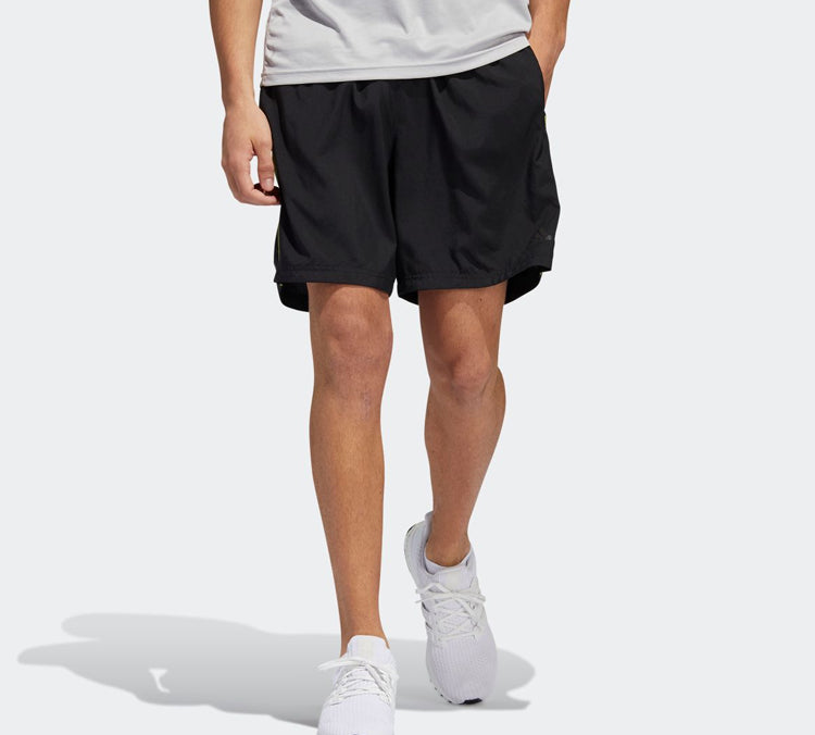 adidas Side Green Stripe Training Sports Shorts Black DZ7621