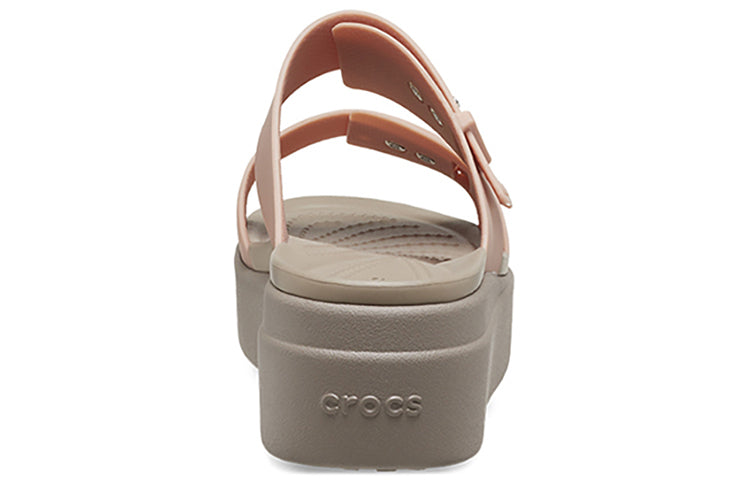 (WMNS) Crocs Pale Blush Brooklyn Sandal 'Brown Beige' 207431-6RL