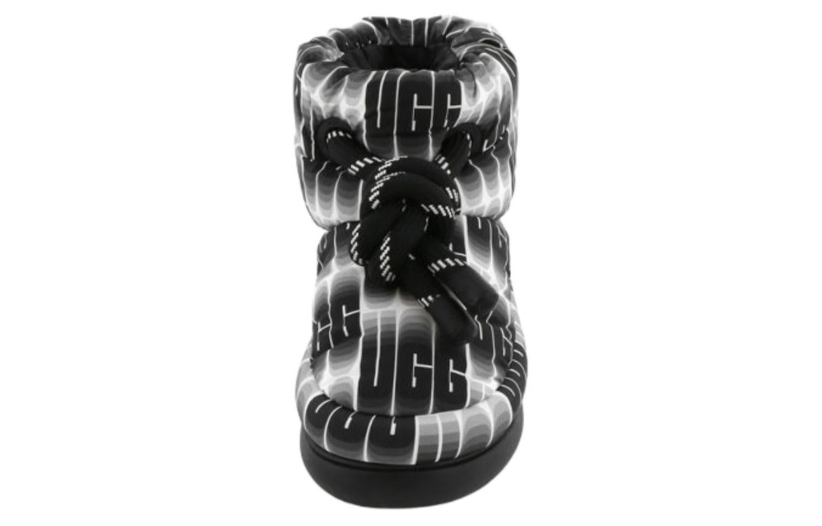 (WMNS) UGG Classic Maxi Wavelength Short Boot 'Black White' 1134610-BWHT