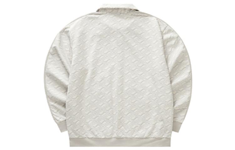 Skechers Full Print Embossed Zip-up Collar Jacket 'Black White' L422M081