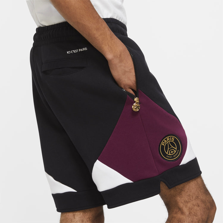 Air Jordan Paris Saint-Germain Colorblock Casual Sports Shorts Black CK9759-010