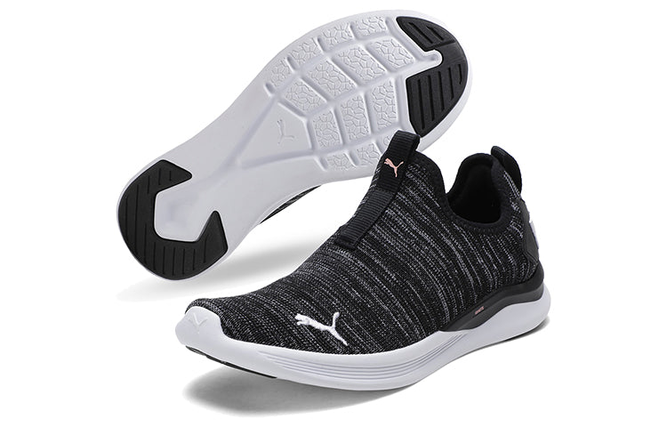 (WMNS) PUMA Ignite Flash Slip Low Running Shoes Black/Grey/White 192271-06