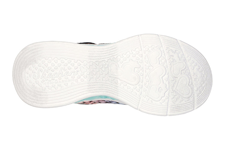 (GS) Skechers Flutter Heart Lights 'Loves Wild' 302314L-BKMT