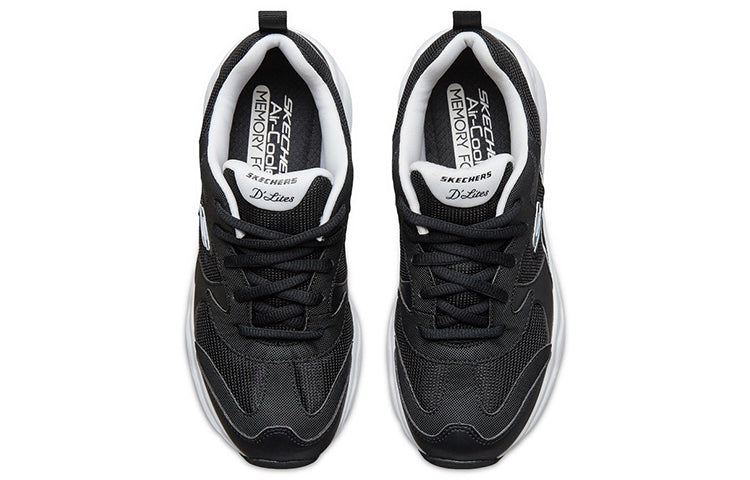 (WMNS) Skechers D'Lites Airy 'Black White' 66666231-BKW