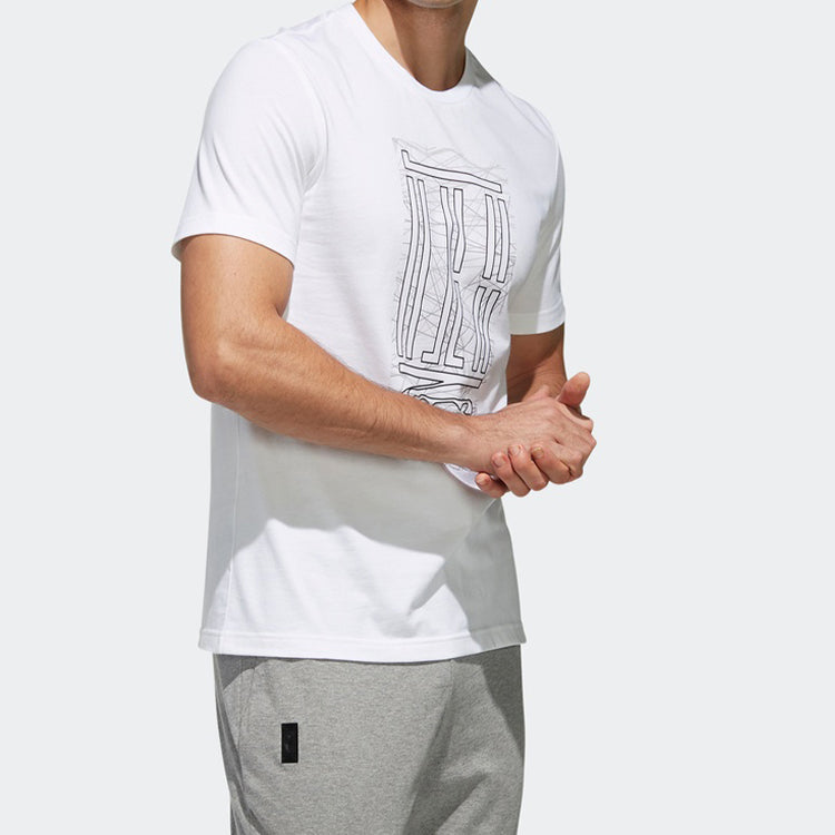 Men's adidas Sports Round Neck White T-Shirt DY8740