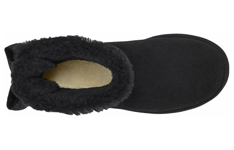 (WMNS) UGG Mini Bailey Bow Crushed Velvet Boot 'Black' 1138172-BLK