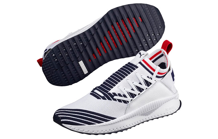PUMA Evolution Tsugi Jun Sport Stripes Low Running Shoes Black/White 367519-01