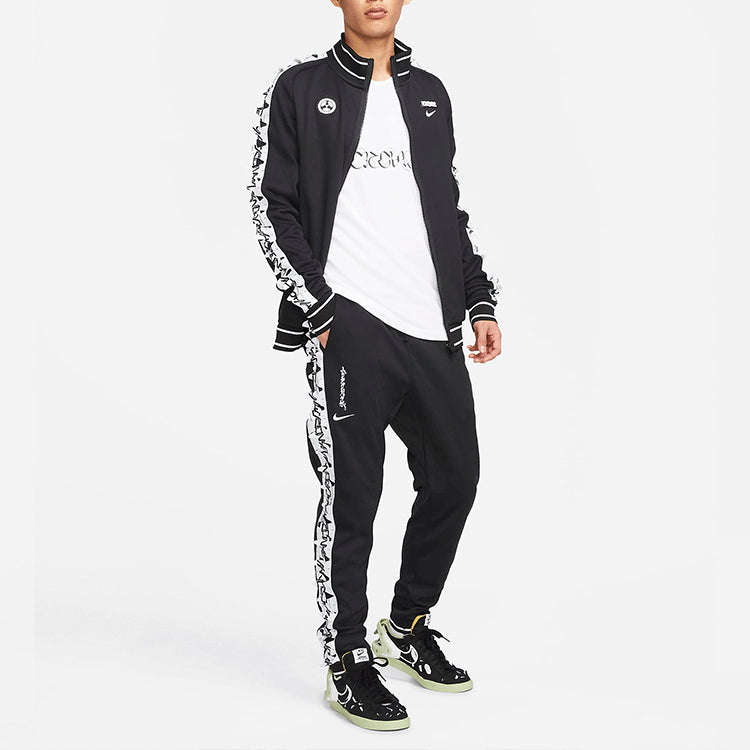 Men's Nike x ACRONYM Crossover Contrasting Colors Sleeve Stand Collar Woven Sports Jacket Asia Edition Black CZ4673-010