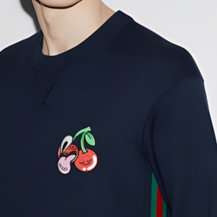 Gucci Cotton Wool Sweater With Patch 'Dark Blue' 781331-XKDZQ-4669