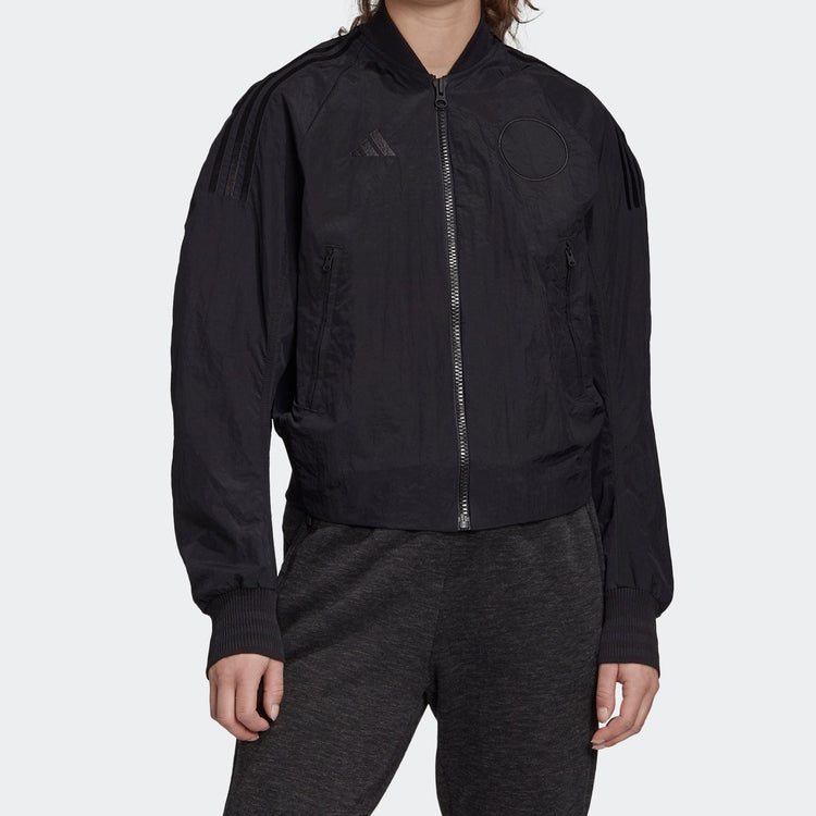 (WMNS) adidas Vrct Jk Woven Stitching Jacket Coat Black FK0975