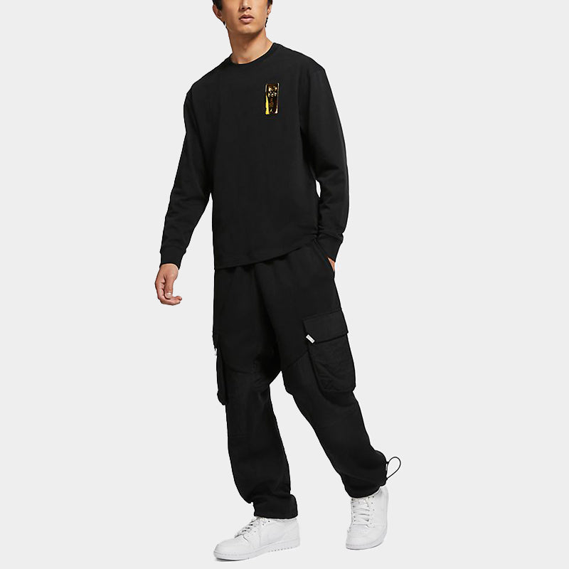 Air Jordan 23 Engineered Casual Sports Round Neck Pullover Long Sleeves Black CV3012-010